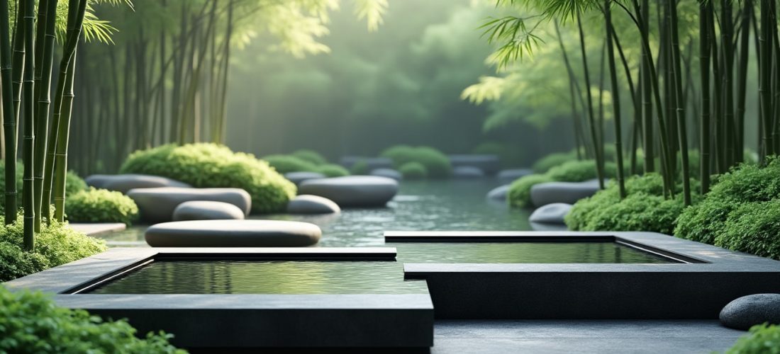 découvrez comment la décoration extérieure zen intègre des bassins d'eau calmes et plates pour créer une ambiance apaisante et harmonieuse dans votre jardin.