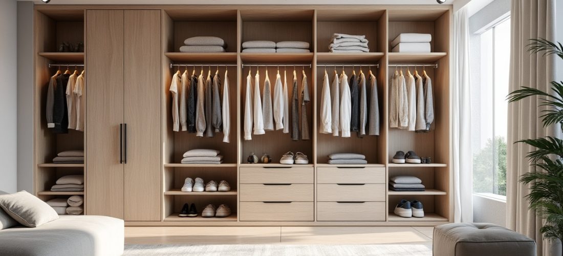 découvrez comment l'aménagement intérieur avec des dressings ouverts optimise la visibilité et l'accessibilité tout en apportant élégance et modernité à votre espace.