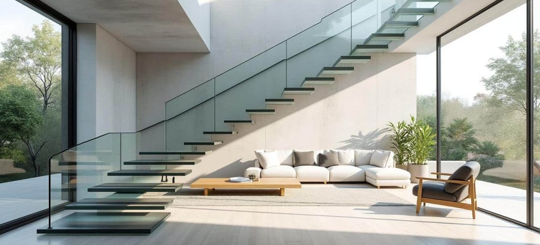 découvrez comment l'aménagement intérieur utilise des escaliers suspendus pour apporter légèreté et modernité à votre espace de vie, alliant design et fonctionnalité.
