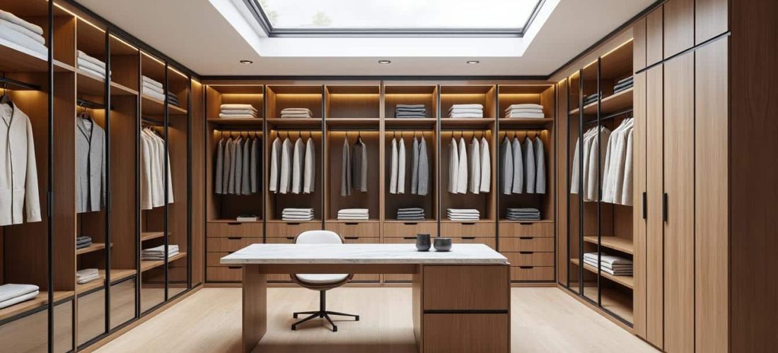 découvrez comment l'aménagement intérieur des sous-pentes permet de créer des dressings fonctionnels et optimisés, alliant esthétique et gain d'espace.