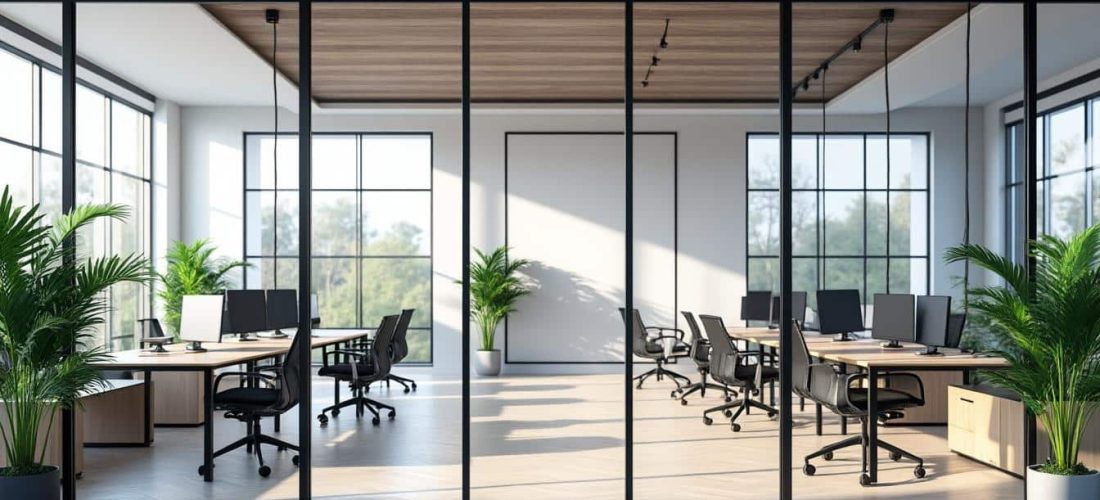 découvrez comment l'aménagement intérieur avec des verrières permet d'isoler les bureaux tout en apportant luminosité et style à vos espaces de travail.