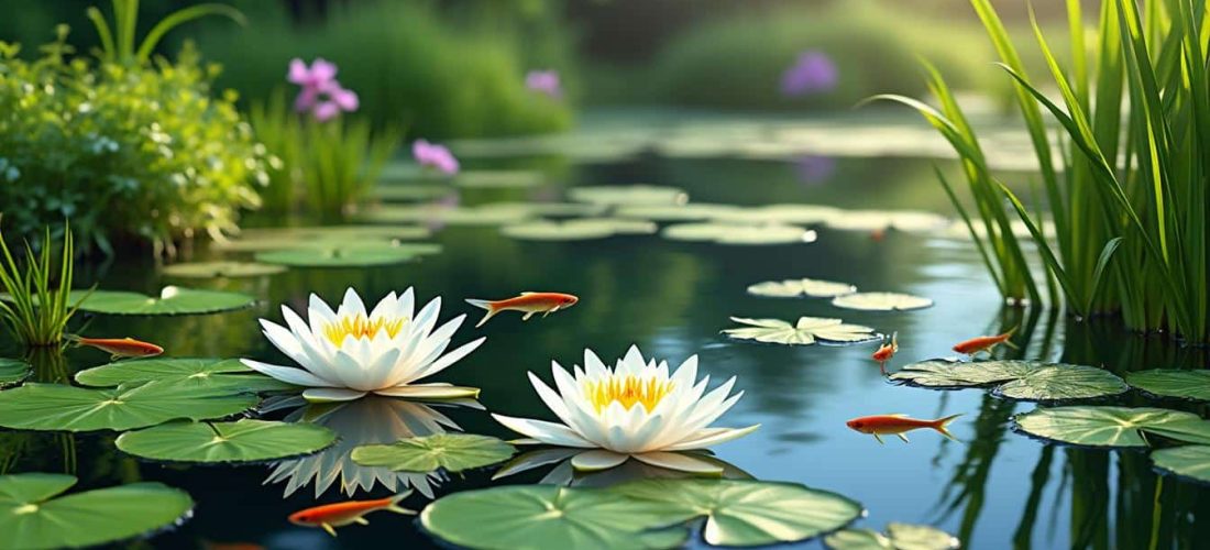découvrez comment le jardin aquatique utilise des plantes filtrantes pour maintenir un équilibre naturel et sain de l'écosystème.