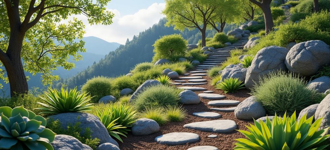 découvrez comment un jardin de rocaille s'adapte parfaitement aux terrains en forte pente, alliant esthétisme et praticité pour sublimer votre espace extérieur.