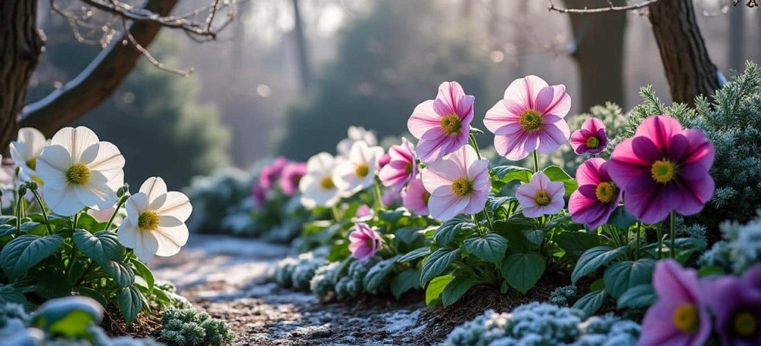 découvrez comment le jardin d'ombre utilise les hellébores pour apporter de la couleur et de la vie à votre jardin durant l'hiver.