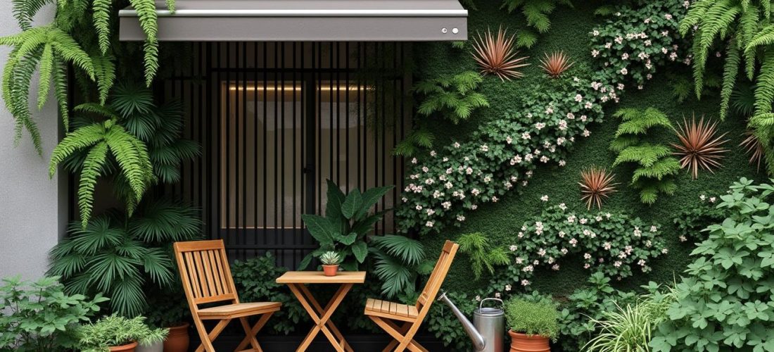 apportez une touche de verdure à votre balcon urbain grâce au jardin vertical, une solution idéale pour décorer et optimiser l'espace sur les petits murs.