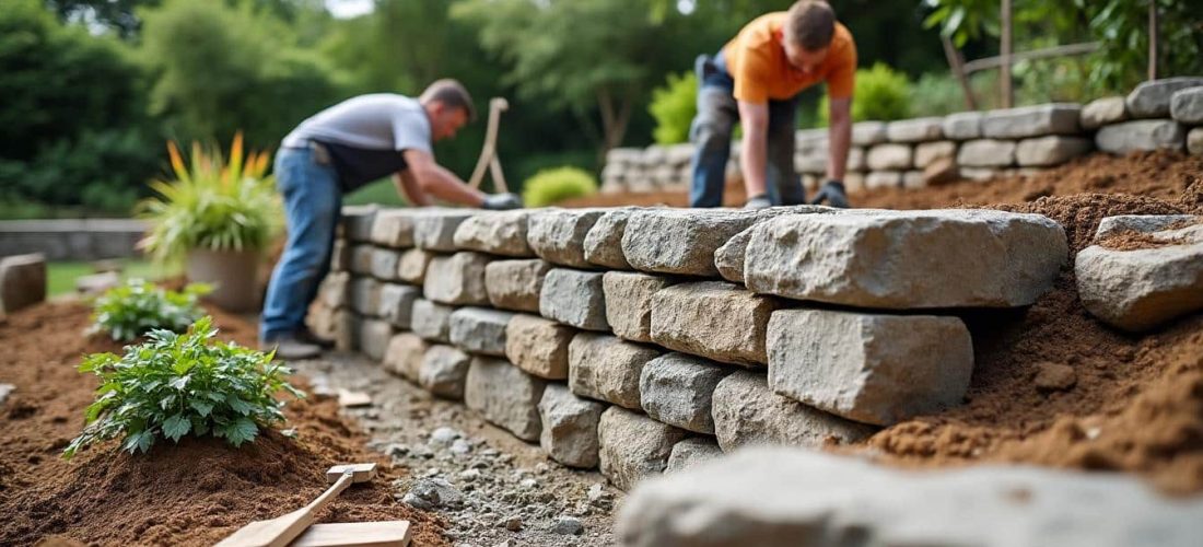 découvrez comment les travaux de maçonnerie permettent de construire des murets de soutènement robustes et esthétiques pour valoriser et protéger votre jardin.