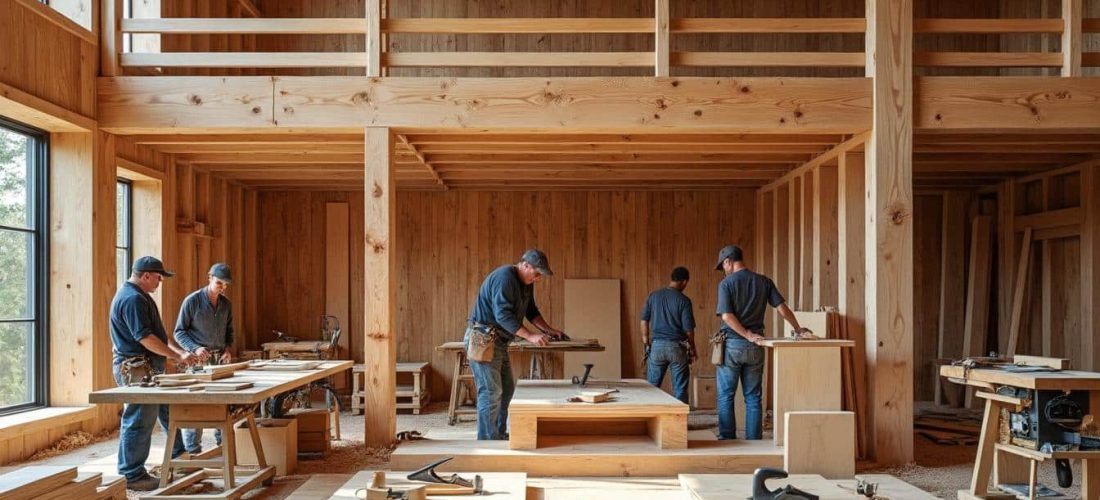 découvrez nos travaux de menuiserie spécialisés dans la fabrication de mezzanines en bois massif, alliant robustesse et élégance pour optimiser votre espace.