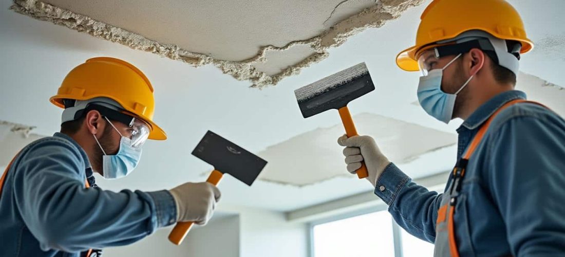 découvrez comment les travaux de plâtrerie permettent de lisser efficacement les plafonds après un sinistre, pour retrouver un intérieur propre et parfaitement rénové.