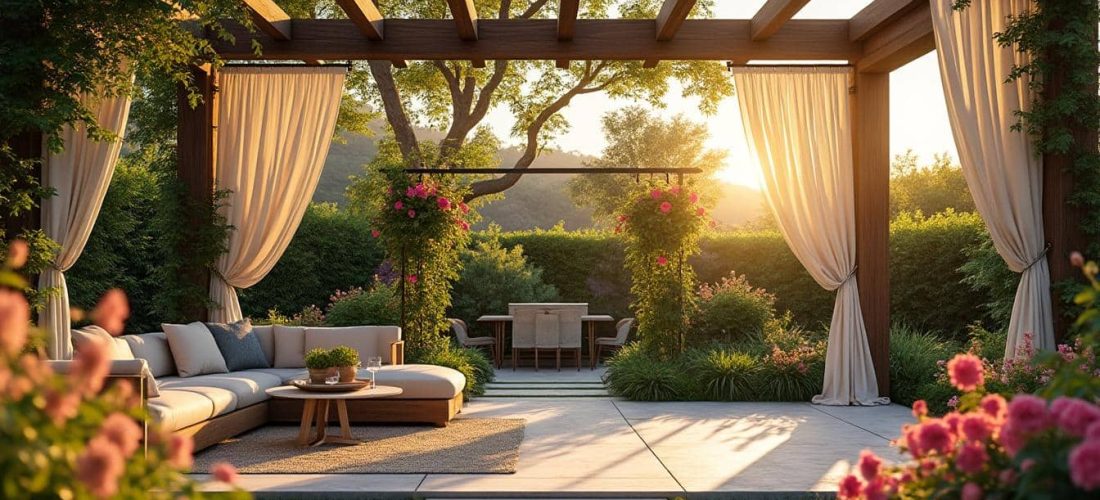 découvrez notre sélection de pergolas, tonnelles et treillis pour sublimer votre jardin avec style et élégance. ambiance conviviale et design assuré.